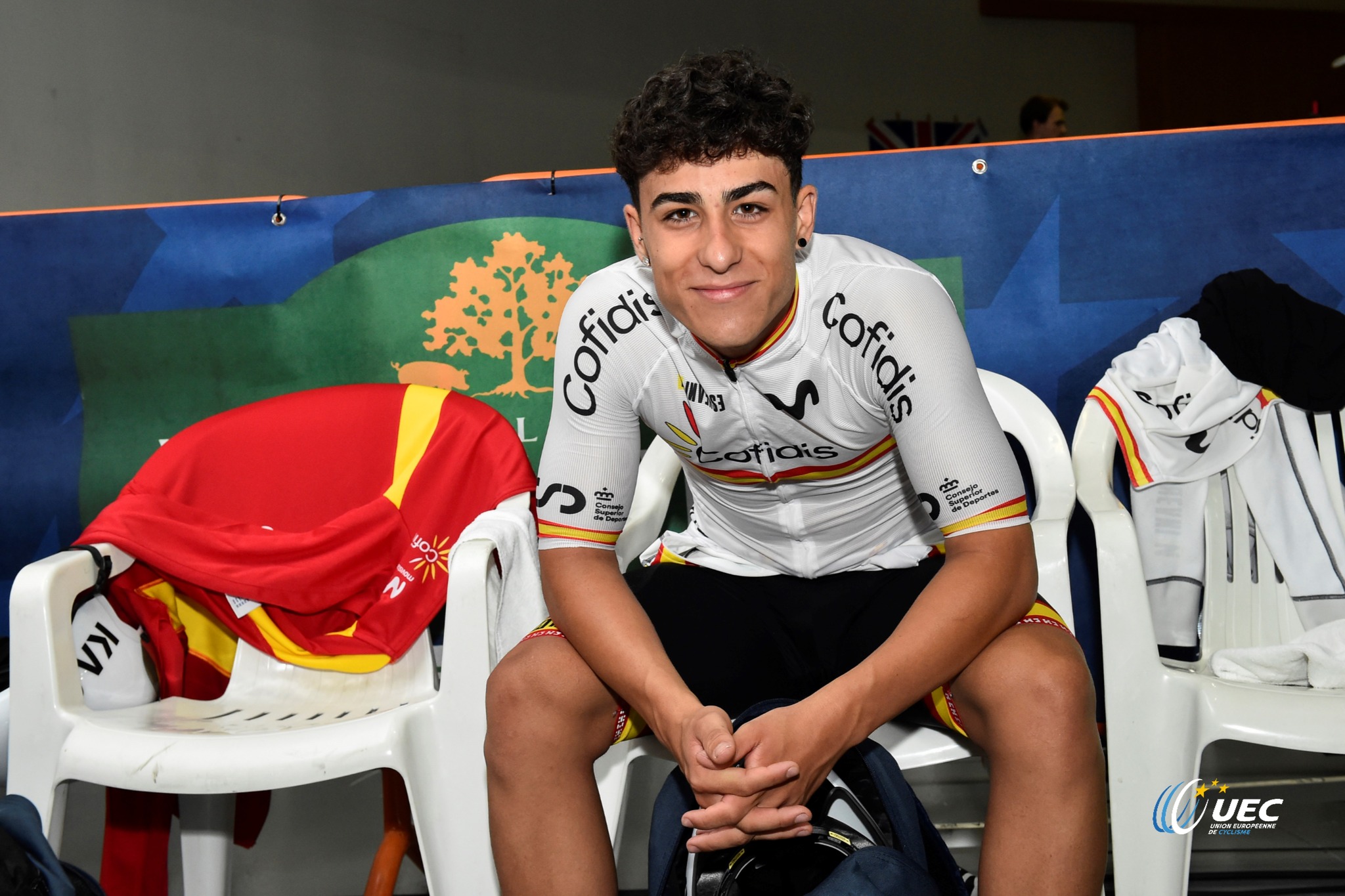 Sandro Abadía, en el Campeonato del Mundo Junior de Pista